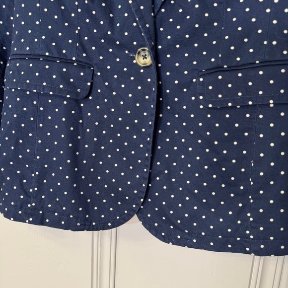 Boden Navy Polka‎ Dot Preppy Lined Blazer size 6 R - Picture 2 of 15